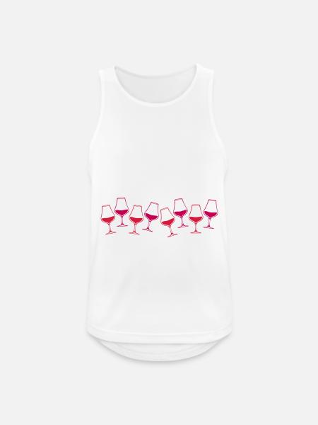 Wine icon glass - Men's Breathable Tank Top - white