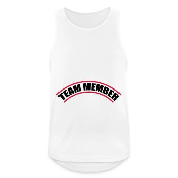 Team Mitglied - Männer Tank Top atmungsaktiv - Weiß - Vorne - Nick (188cm)