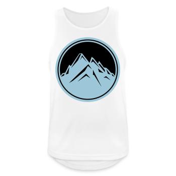 berge - Männer Tank Top atmungsaktiv - Weiß - Vorne - Nick (188cm)