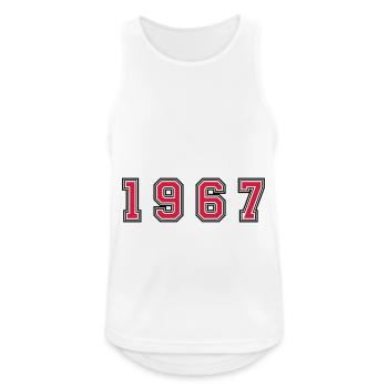1967 Jahr Zahl - Männer Tank Top atmungsaktiv - Weiß - Vorne - Nick (188cm)