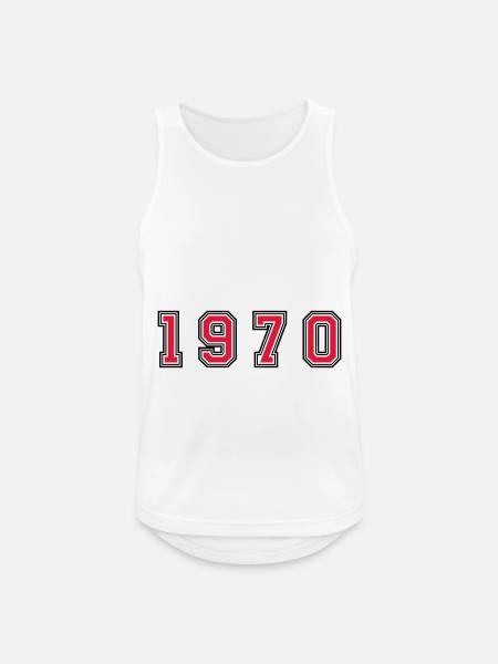 1970 year number - Men's Breathable Tank Top - white