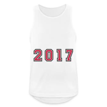 2017 Jahr Zahl - Männer Tank Top atmungsaktiv - Weiß - Vorne - Nick (188cm)