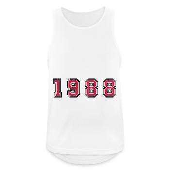 1988 year number - Men's Breathable Tank Top - white - Front - Nick (188cm)