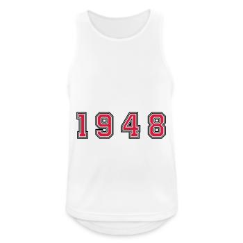 1948 year number - Men's Breathable Tank Top - white - Front - Nick (188cm)