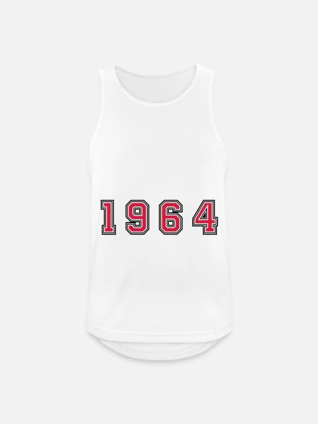 1964 year number - Men's Breathable Tank Top - white