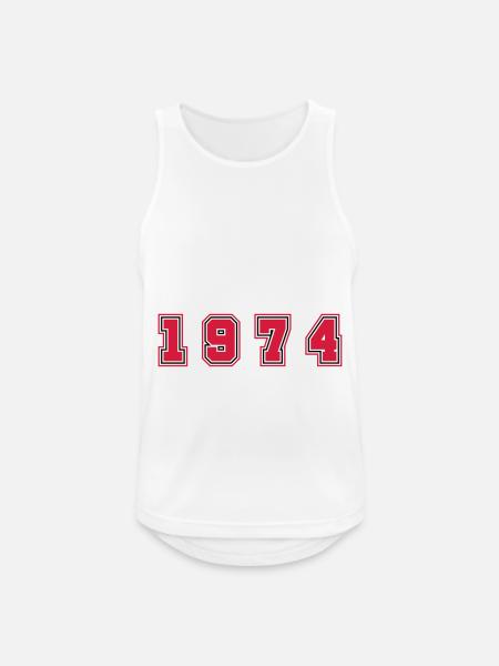 1974 Year Number - Men's Breathable Tank Top - white