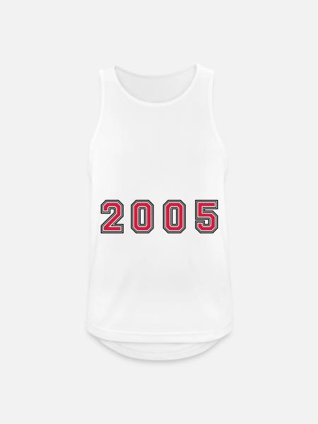 2005 year number - Men's Breathable Tank Top - white