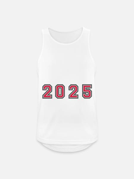 2025 year number - Men's Breathable Tank Top - white