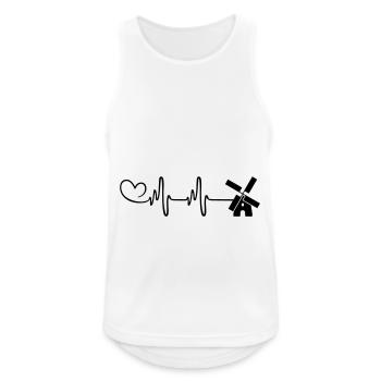 Moulin à vent Pulse Heart Love - Débardeur respirant Homme - blanc - Devant - Nick (188cm)