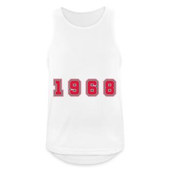 1968 Jahr Zahl - Männer Tank Top atmungsaktiv - Weiß - Vorne - Nick (188cm)