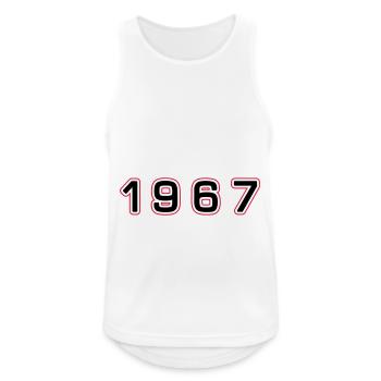 1967 Jahr Zahl - Männer Tank Top atmungsaktiv - Weiß - Vorne - Nick (188cm)