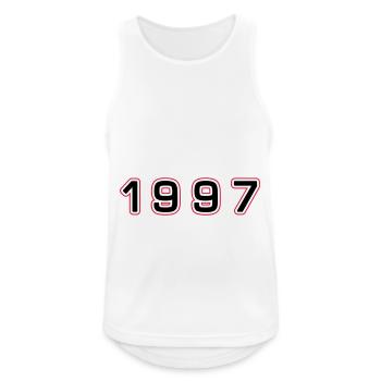 1997 Jahr Zahl - Männer Tank Top atmungsaktiv - Weiß - Vorne - Nick (188cm)