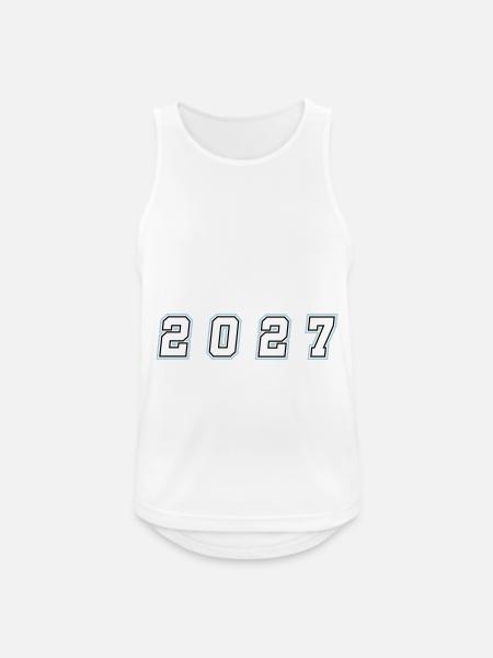 2027 year number - Men's Breathable Tank Top - white
