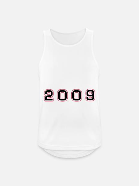 2009 Year Number - Men's Breathable Tank Top - white