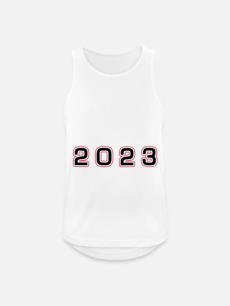 2023 year number - Men's Breathable Tank Top - white