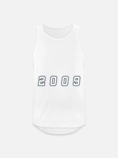 2009 Year Number - Men's Breathable Tank Top - white