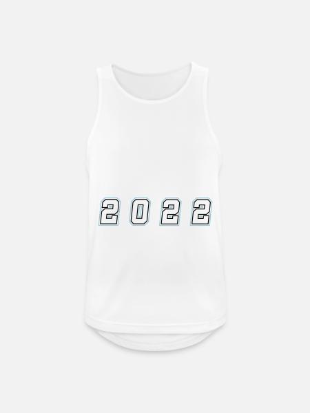 2022 Year Number - Men's Breathable Tank Top - white