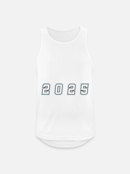 2025 Year Number - Men's Breathable Tank Top - white