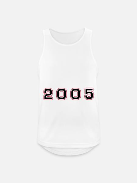 2005 Year Number - Men's Breathable Tank Top - white