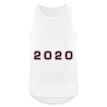 2020 year number - Men's Breathable Tank Top - white - Front - Nick (188cm)