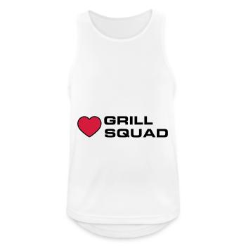 Grill Squad - Männer Tank Top atmungsaktiv - Weiß - Vorne - Nick (188cm)