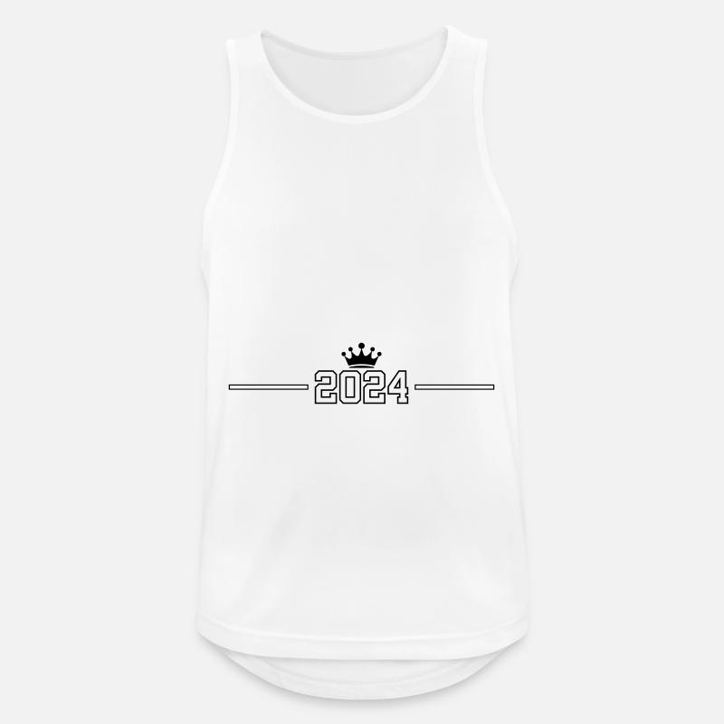 2024 Crown - Men's Breathable Tank Top - white