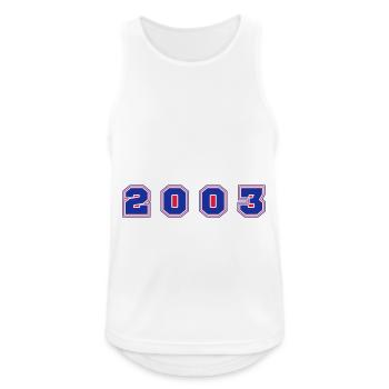 2003 Year Number - Men's Breathable Tank Top - white - Front - Nick (188cm)