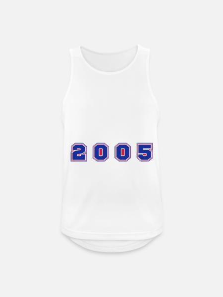 2005 Year Number - Men's Breathable Tank Top - white