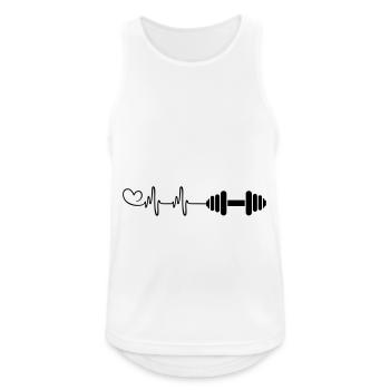 Dumbbell heartbeat - Men's Breathable Tank Top - white - Front - Nick (188cm)