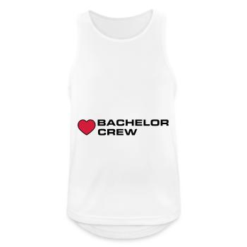 Bachelor Crew - Männer Tank Top atmungsaktiv - Weiß - Vorne - Nick (188cm)