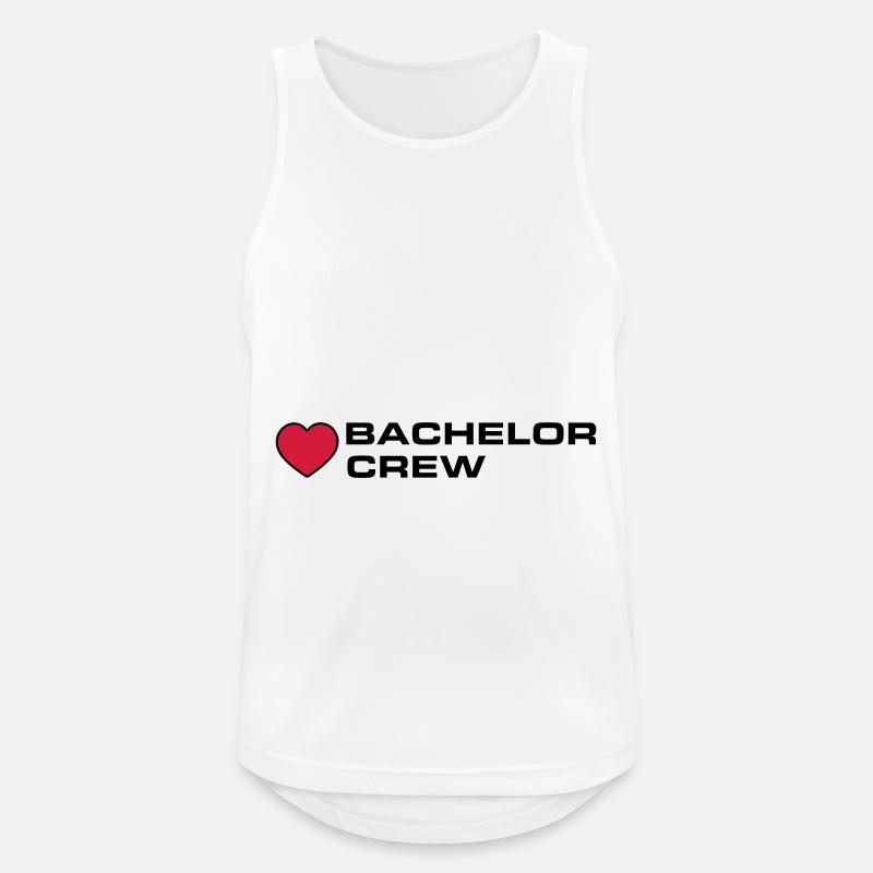 Bachelor Crew - Männer Tank Top atmungsaktiv - Weiß