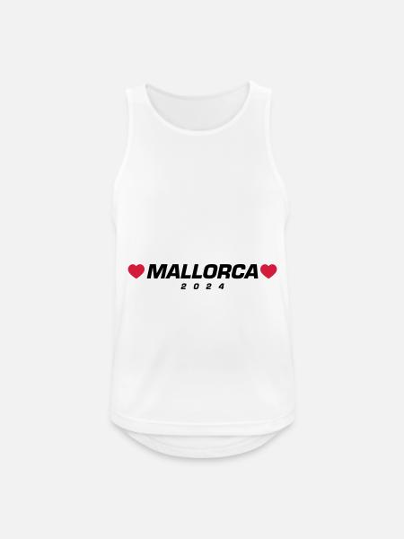 Mallorca 2024 Heart - Men's Breathable Tank Top - white