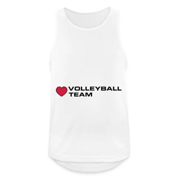 Volleyball Team Heart - Men's Breathable Tank Top - white - Front - Nick (188cm)