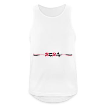 2024 year - Men's Breathable Tank Top - white - Front - Nick (188cm)