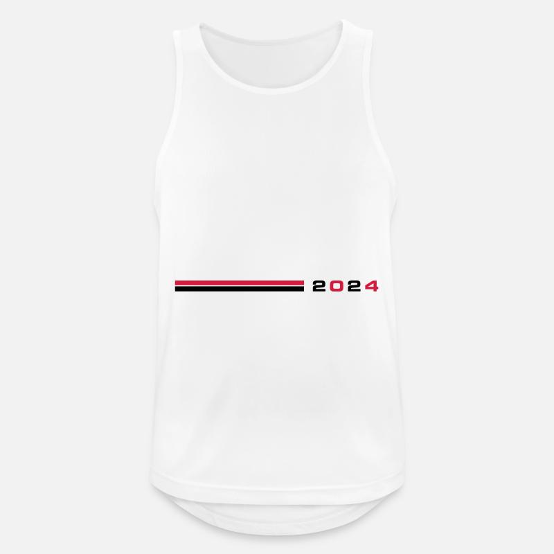 2024 year - Men's Breathable Tank Top - white