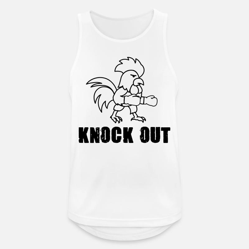 hahn boxer knock out comic - Männer Tank Top atmungsaktiv - Weiß