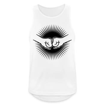 Begruessung Stern Sonne - Männer Tank Top atmungsaktiv - Weiß - Vorne - Nick (188cm)