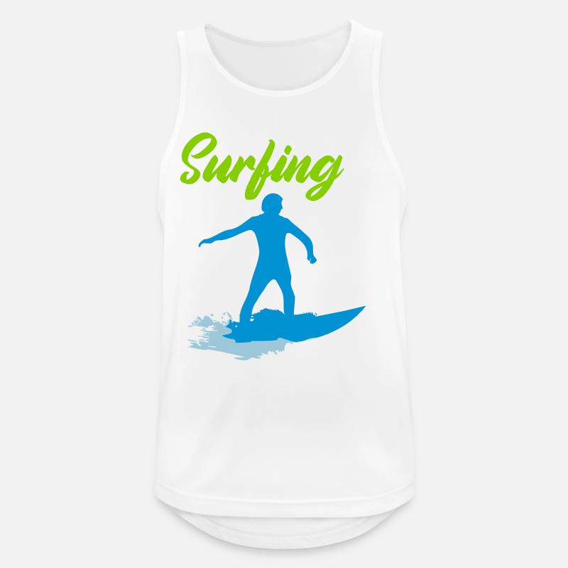 Surfer - Men's Breathable Tank Top - white