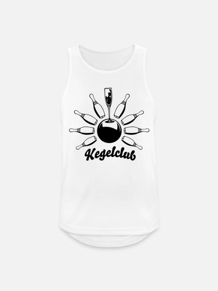 kegelclub - Männer Tank Top atmungsaktiv - Weiß