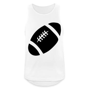 ballon_footamericain2 - Männer Tank Top atmungsaktiv - Weiß - Vorne - Nick (188cm)