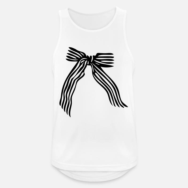 Stripes pattern ribbon - Men's Breathable Tank Top - white