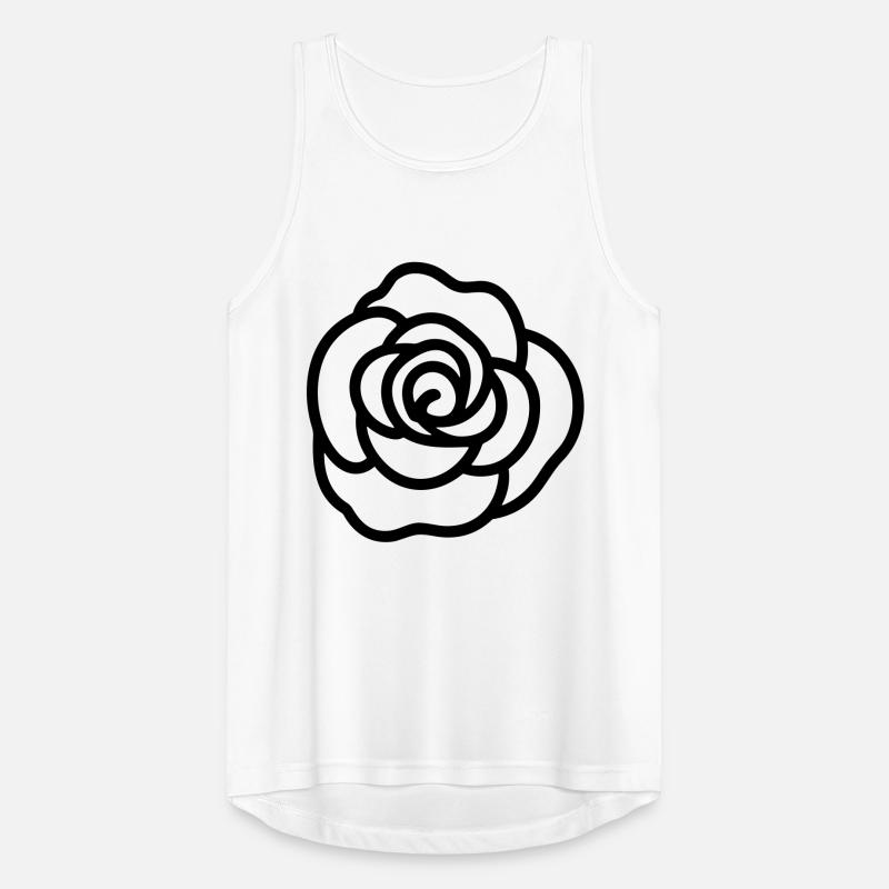 Rosa Blume Männer Tank Top atmungsaktiv
