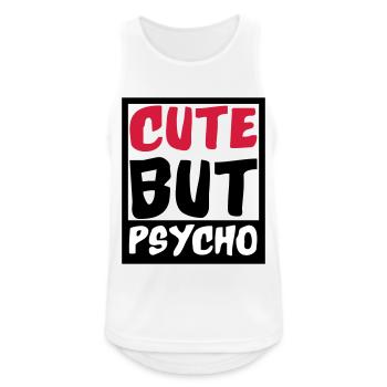 Mignon mais psycho | Couleurs changeantes - Débardeur respirant Homme - blanc - Devant - Nick (188cm)