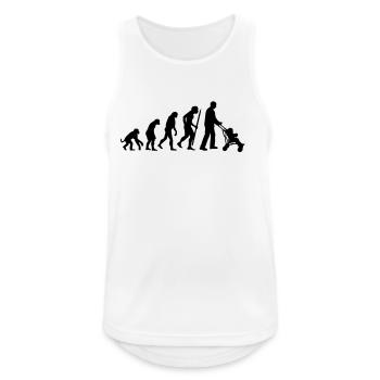 Die Entwicklung des Super-Papa - Männer Tank Top atmungsaktiv - Weiß - Vorne - Nick (188cm)