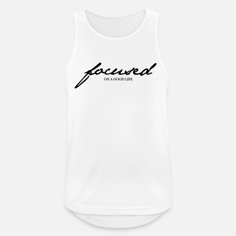 Motivation through focus and concentration - Men's Breathable Tank Top - white