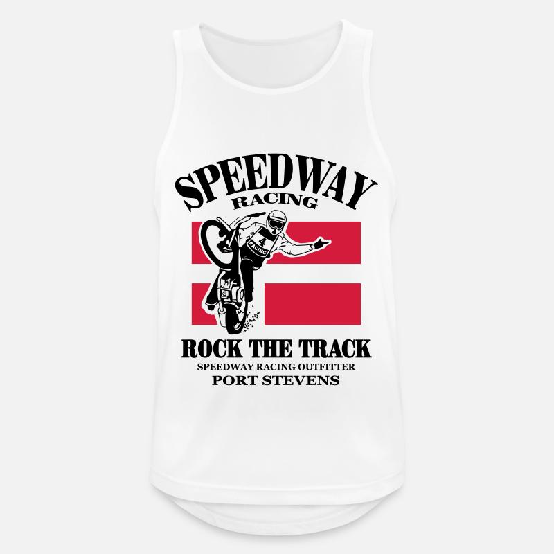 Speedway - Denmark - Herre tanktop åndbar - hvid
