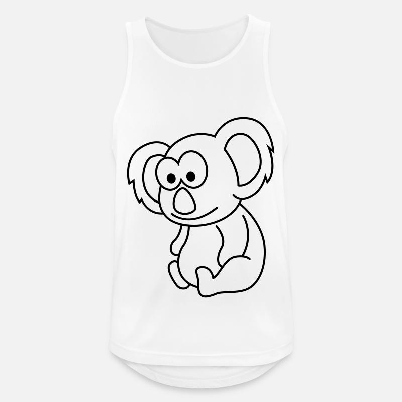 Koala Comic Tier - Männer Tank Top atmungsaktiv - Weiß