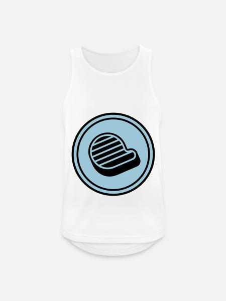 Meat steak symbol - Men's Breathable Tank Top - white