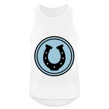 Hufeisen Icon - Männer Tank Top atmungsaktiv - Weiß - Vorne - Nick (188cm)