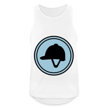 Reiterhut icon - Männer Tank Top atmungsaktiv - Weiß - Vorne - Nick (188cm)